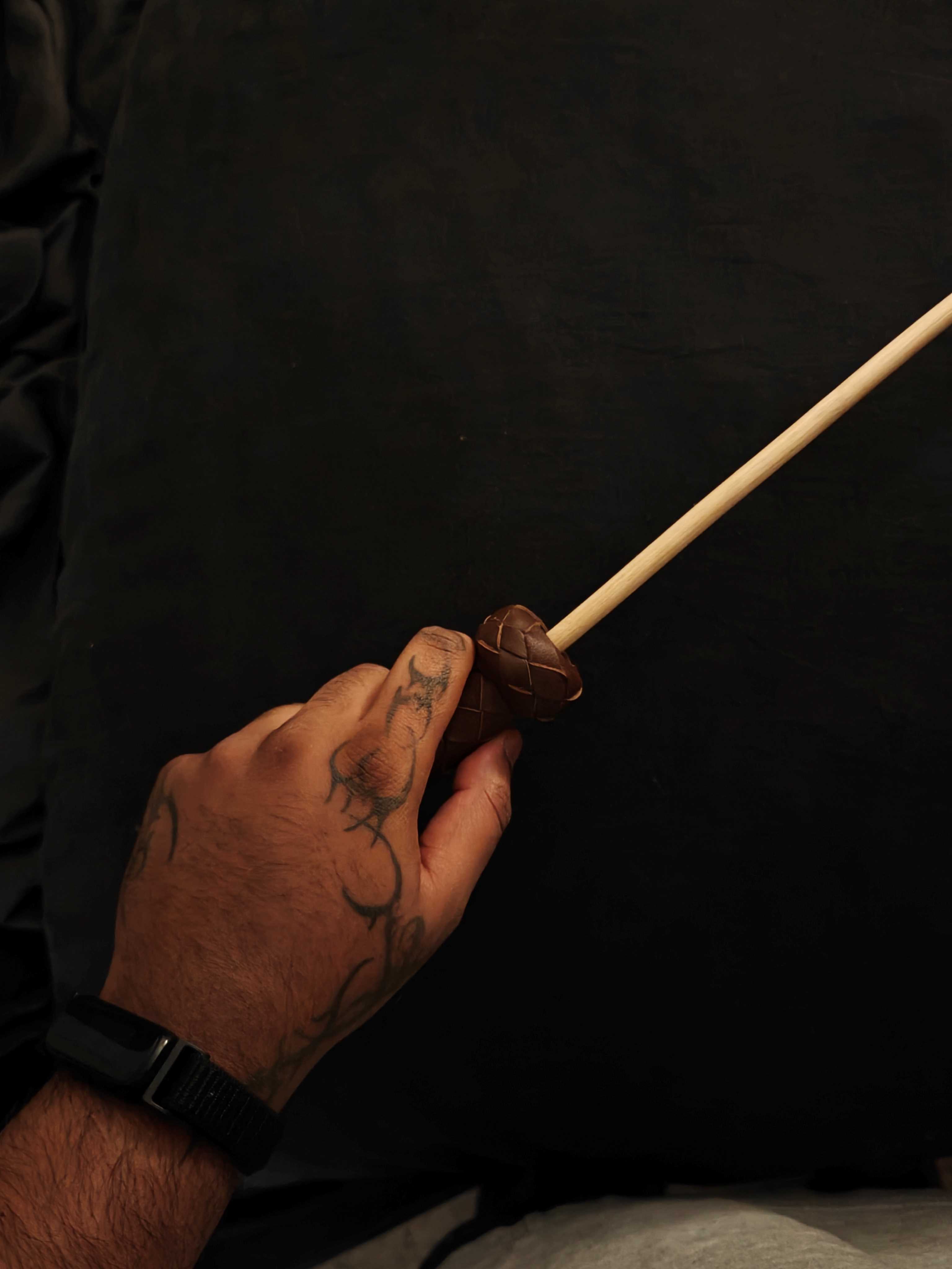 Aidan (me) holding the cane